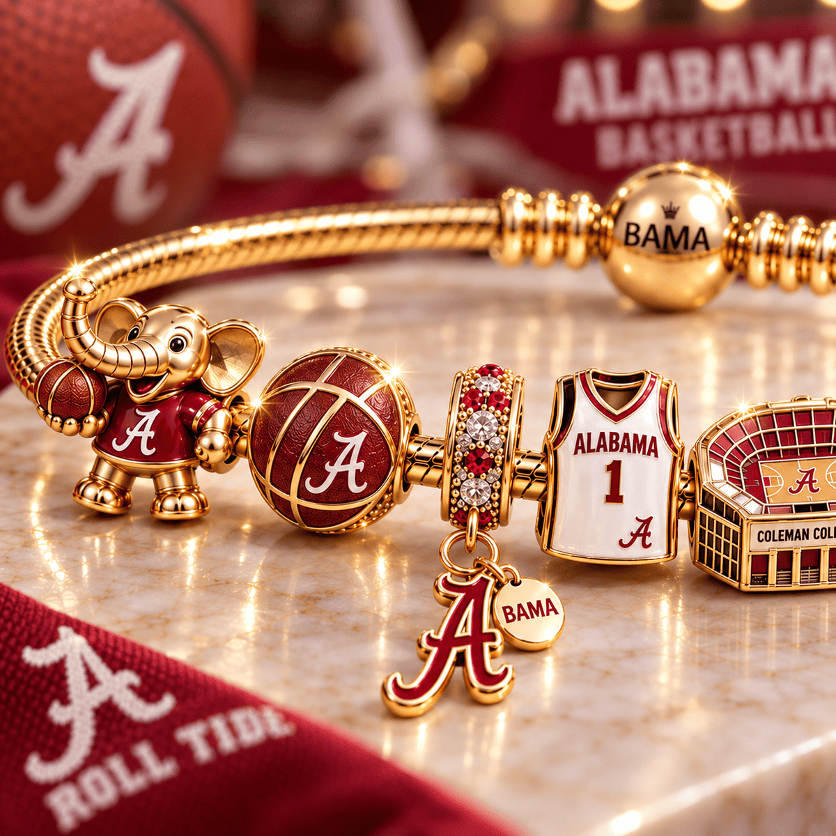 ACT Gold Charm Bracelet Set TTTT