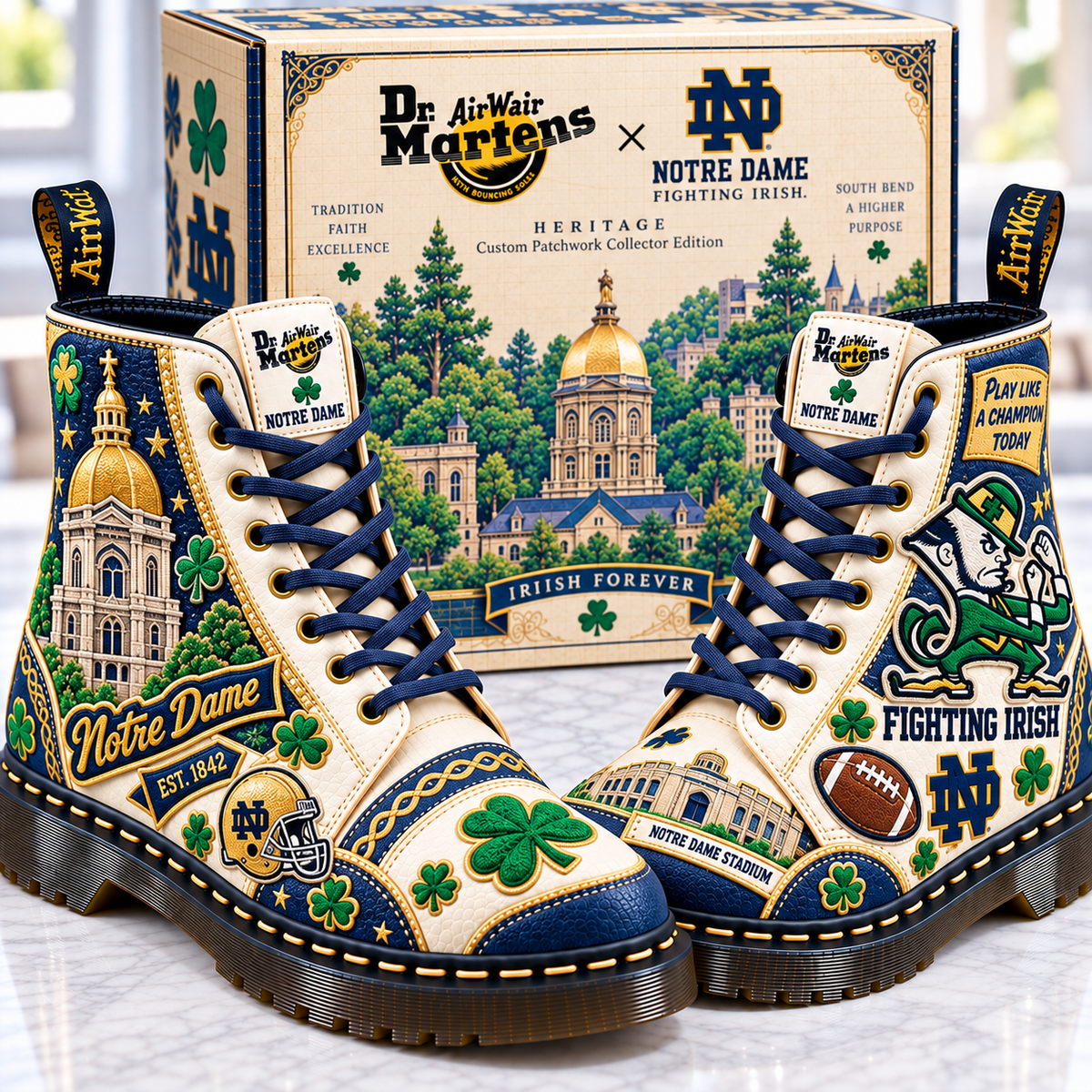 NDFI Premium Leather Lace-Up Boots LNTH